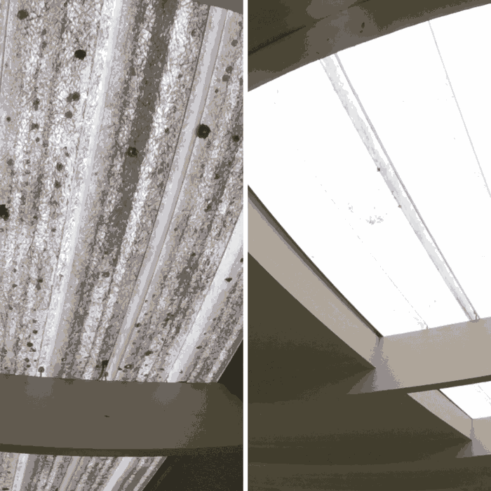 Fiberglass roof